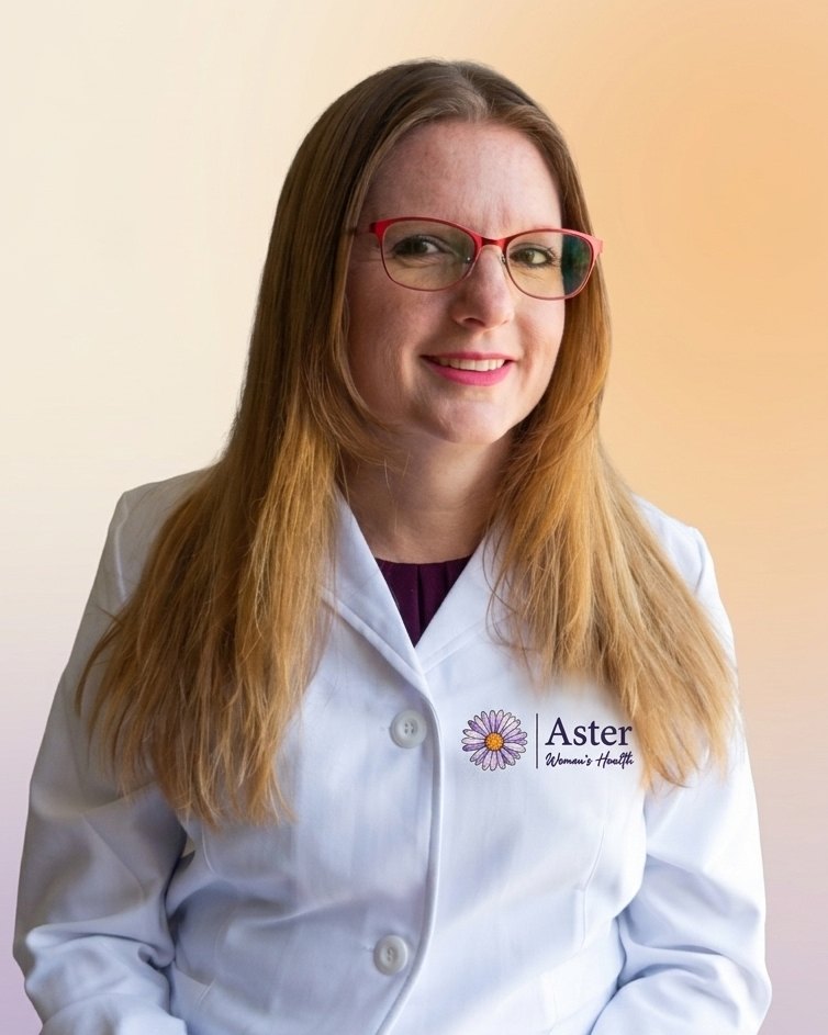 Sarah, DNP, APRN, FNP-C, AOCNP, founder of Aster Women's Health